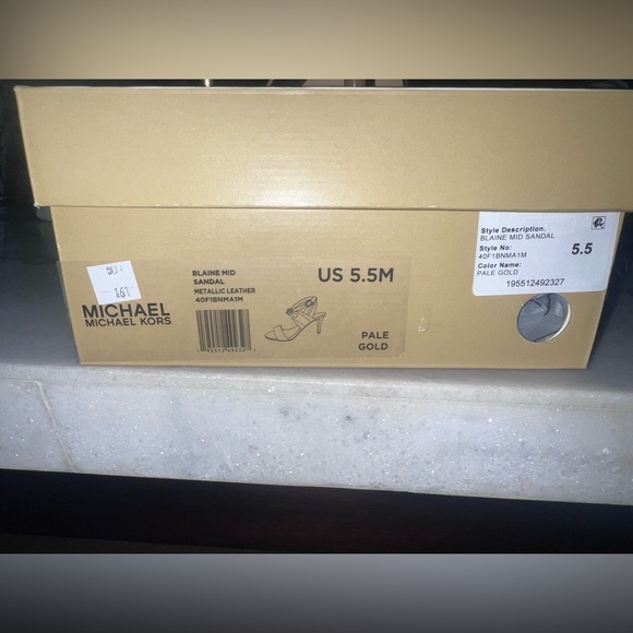 Michael kors gold strap heels- new in box - Picture 4 of 5